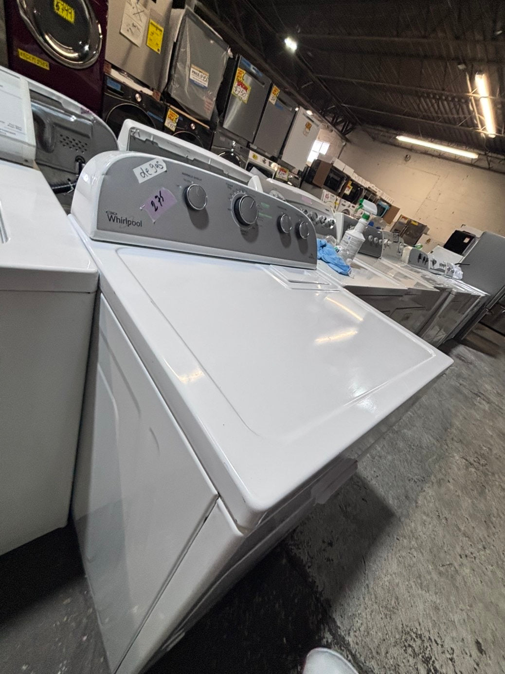 >*whirlpool 29” large capacity gas  dryer 110v side by side used-refurbished #M99AMAB