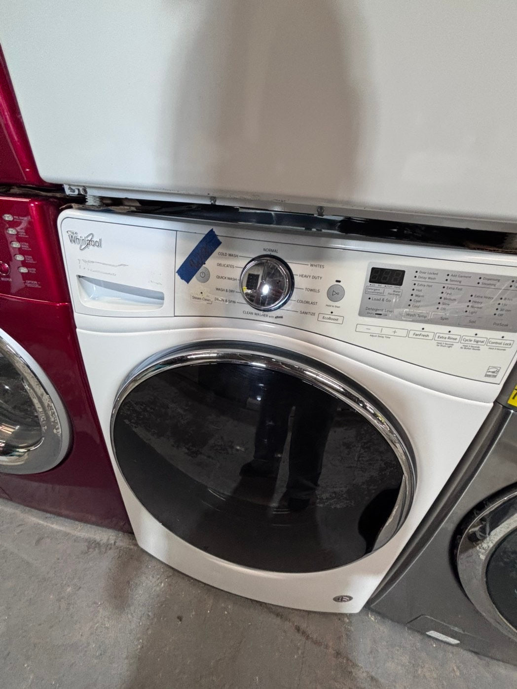 >*early July 4th special 🇺🇸whirlpool set electric 220v front load stackable or side by side - sensor dry in white color #ESSGEY2SET