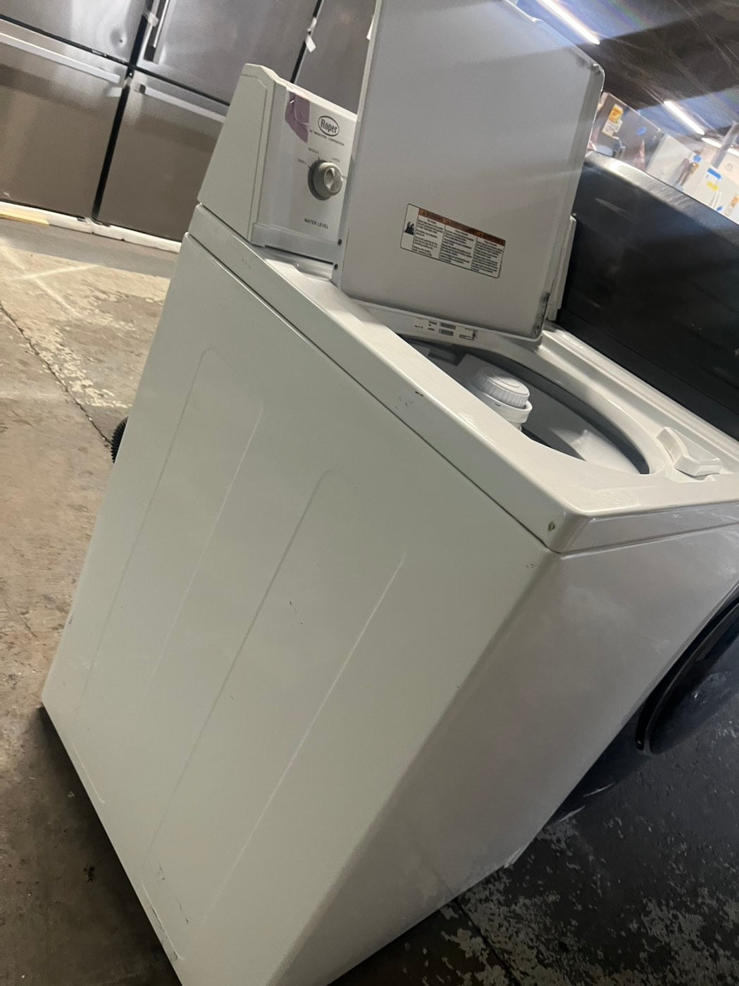 =Roper Top load washing machine w agitator 27" used-Refurbished #WRPR45B