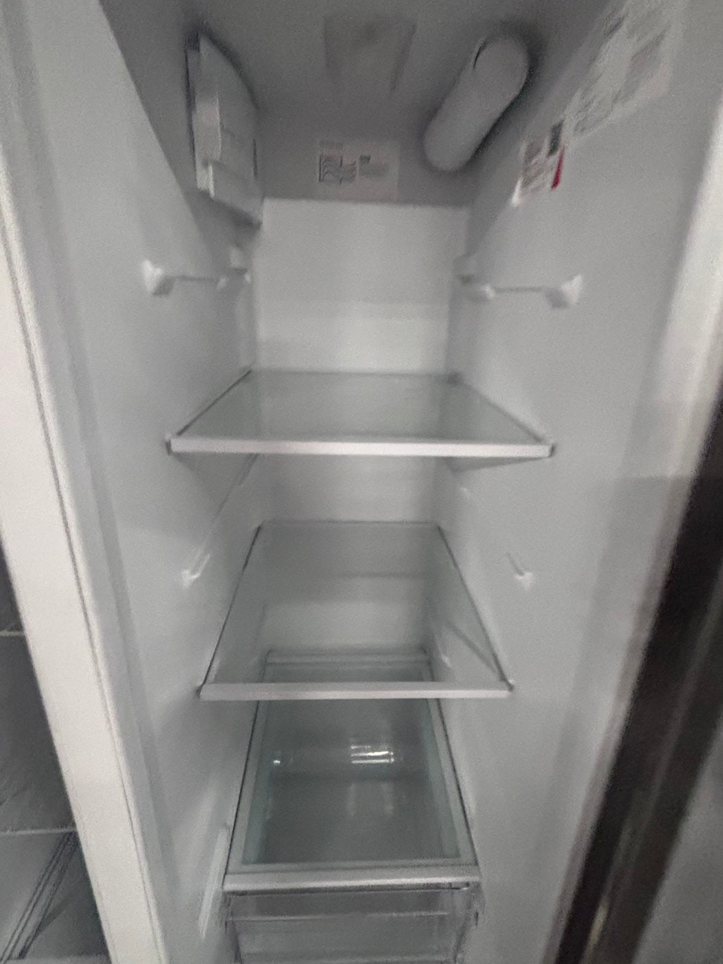 >used-refurbished Frigidaire 33” Side by Side Refrigerator stainless steel w/ice water dispenser  - #RFUR33LB