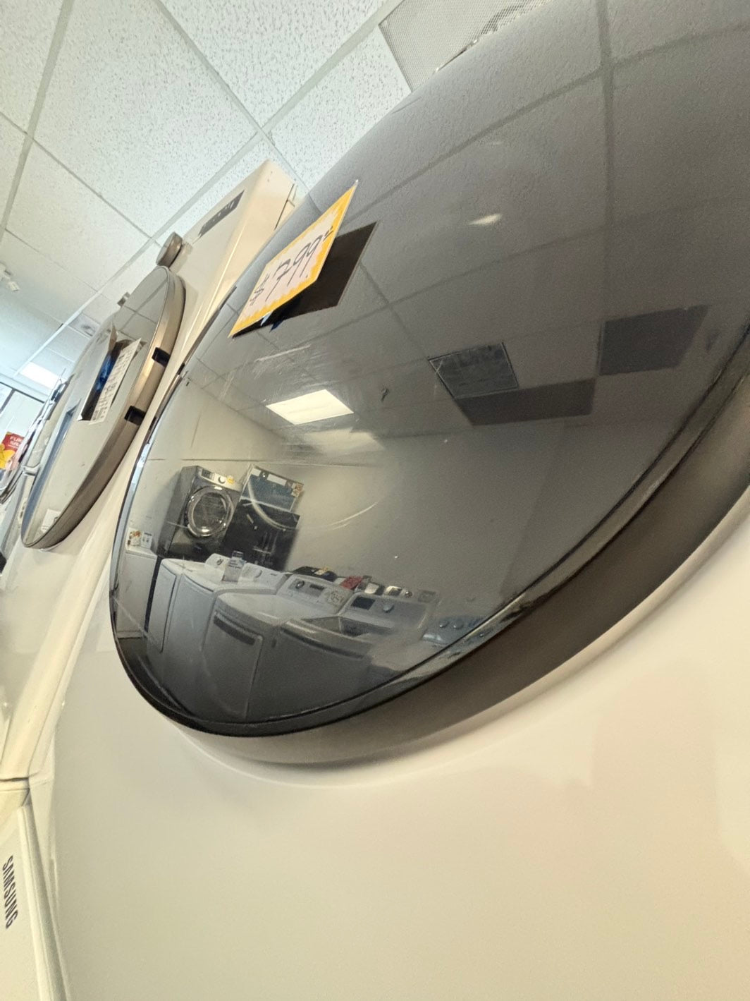 -Samsung steam white color washer 4.5 cu ft & steam dryer 7.5 cu ft set electric 220v front load stackable or side by side -sensor dry HE  #WD1921VL