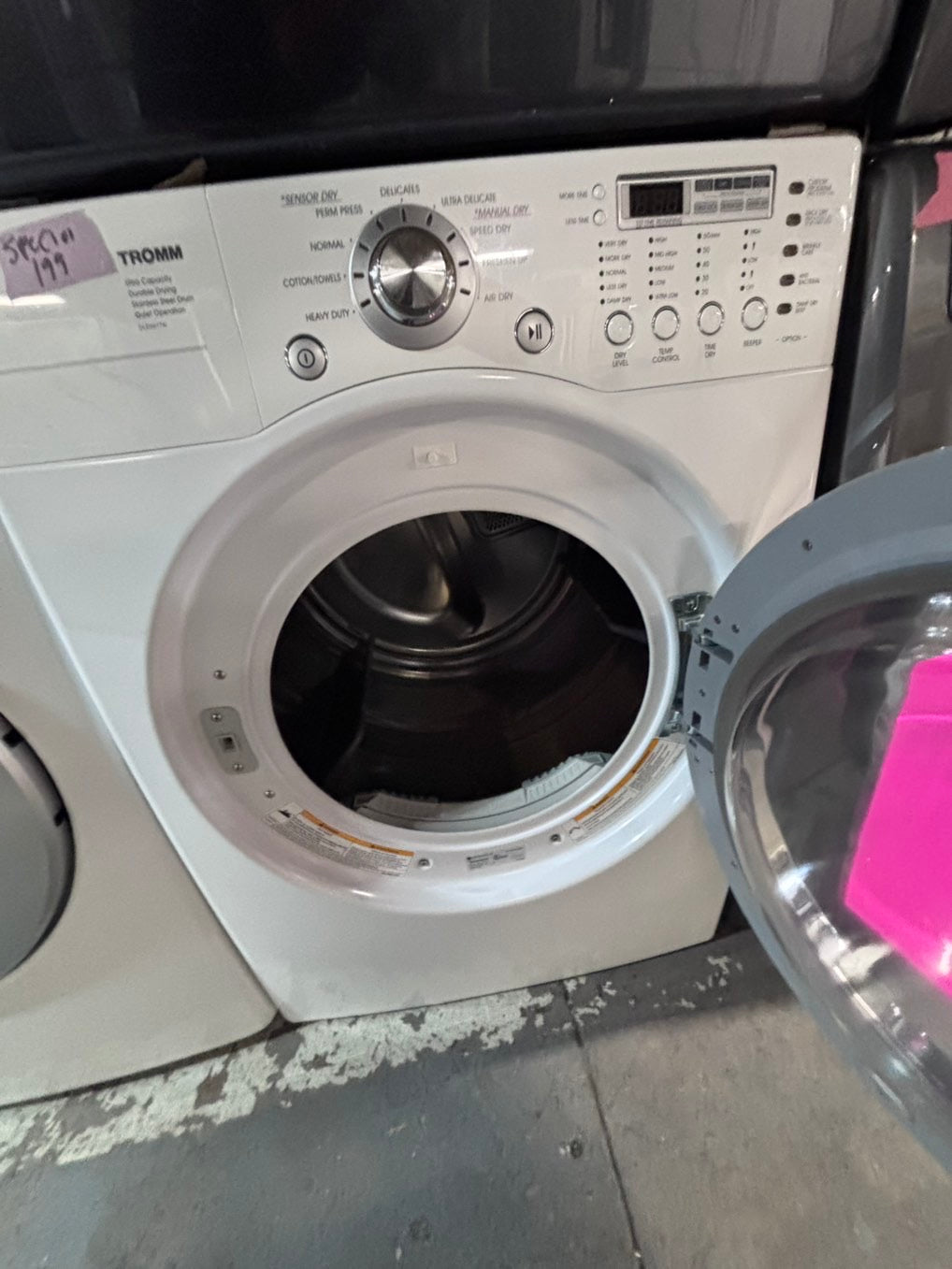 >*sale 🔥LG sensor Dry front load stackable electric 220v dryer in white  color used-refurbished 27" #DS167NB