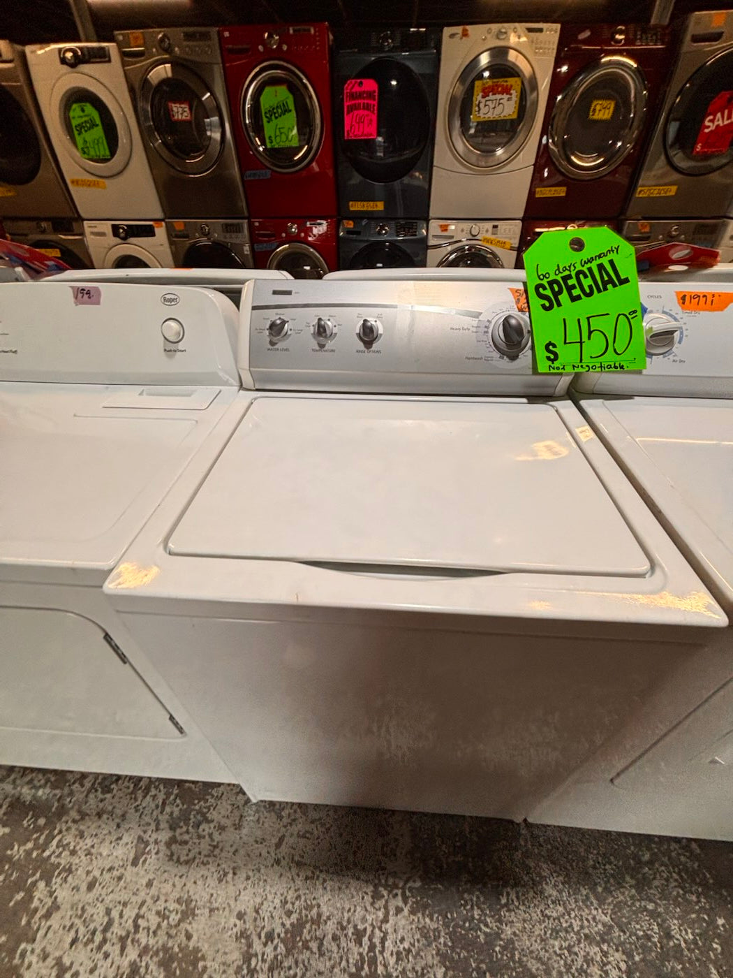 }}sale💥Kenmore top load washer with agitator & electric dryer 220v  set   top load side by side working 💯  with warranty top load side by side #TLSD61YB