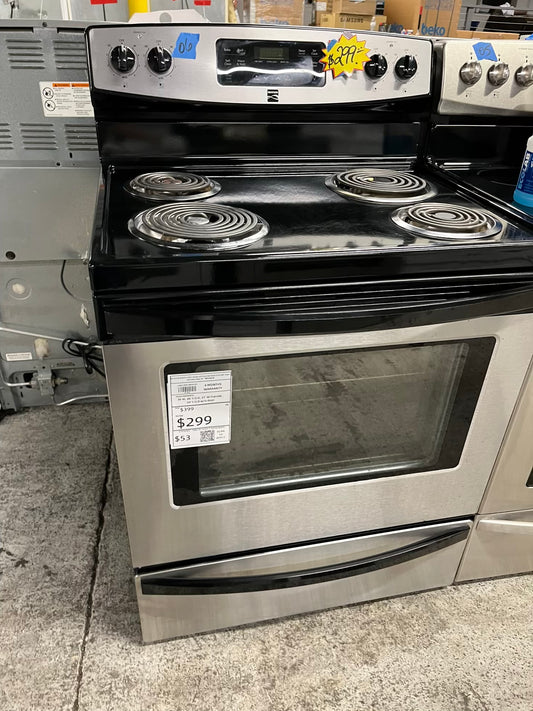 Kenmore electric 220v range coil 4 burner bake broil self clean stainless steel 30" #ER488KB Refurbished