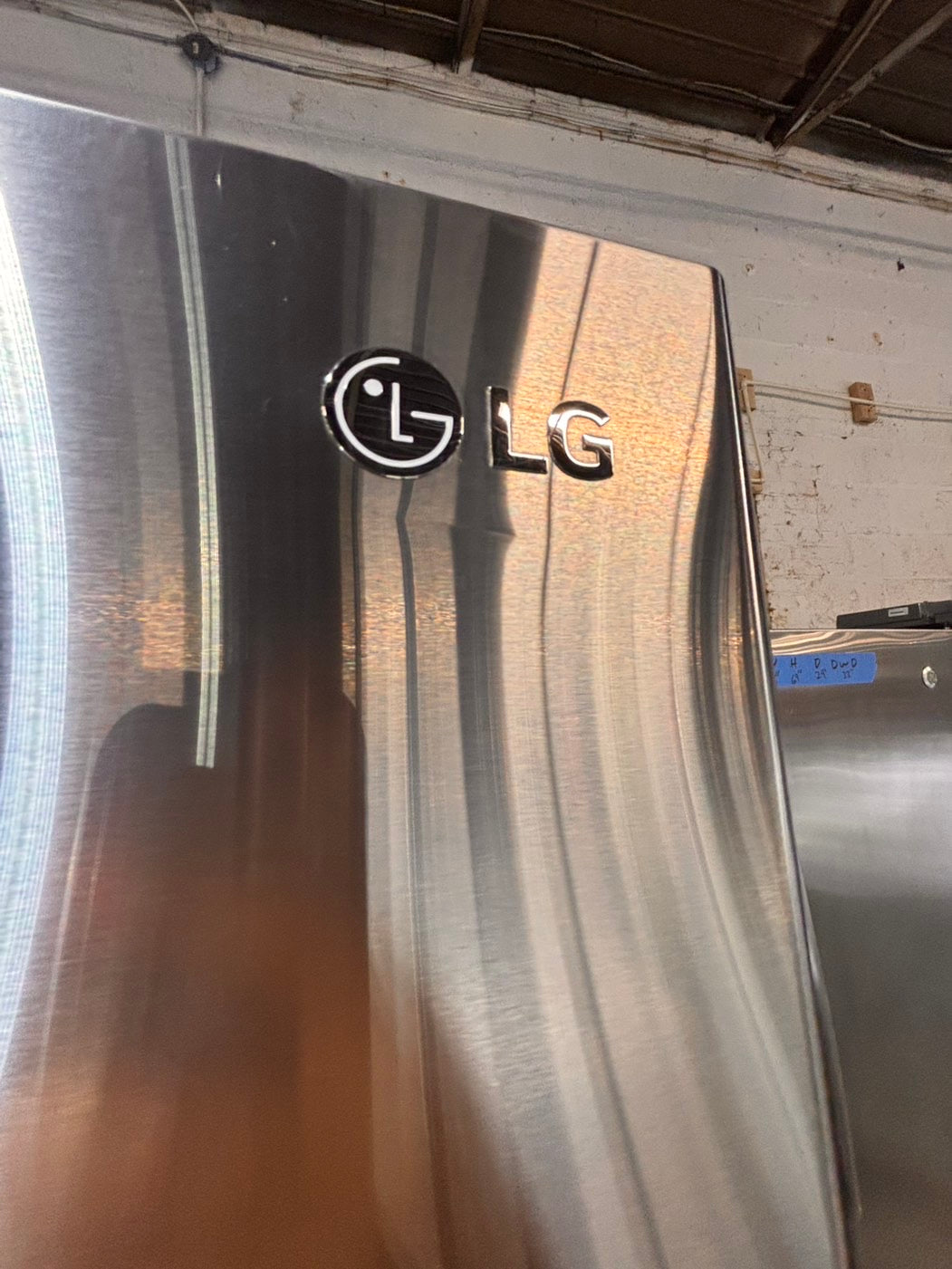 >*LG 33”wide 33” doors French door Refrigerator 33w x 69h x29 1/2depth. /stainless steel w/ ice water dispenser 33" #RLGH38B