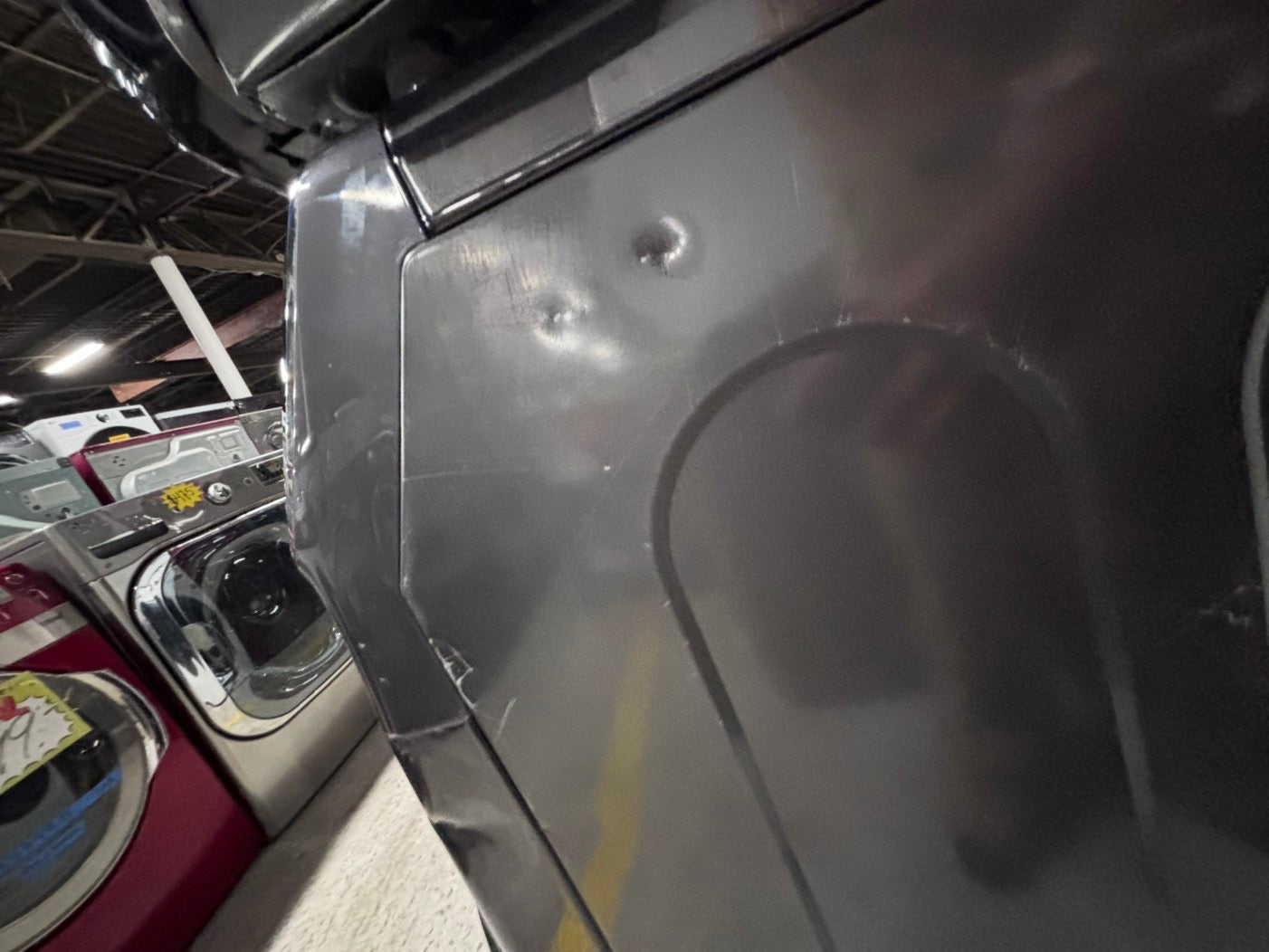 >samsung  front load washer 4.5 cu ft & dryer 7.5 cu ft set electric 220v front load stackable or side by side - sensor dry He in dark gray   #WDKS1B