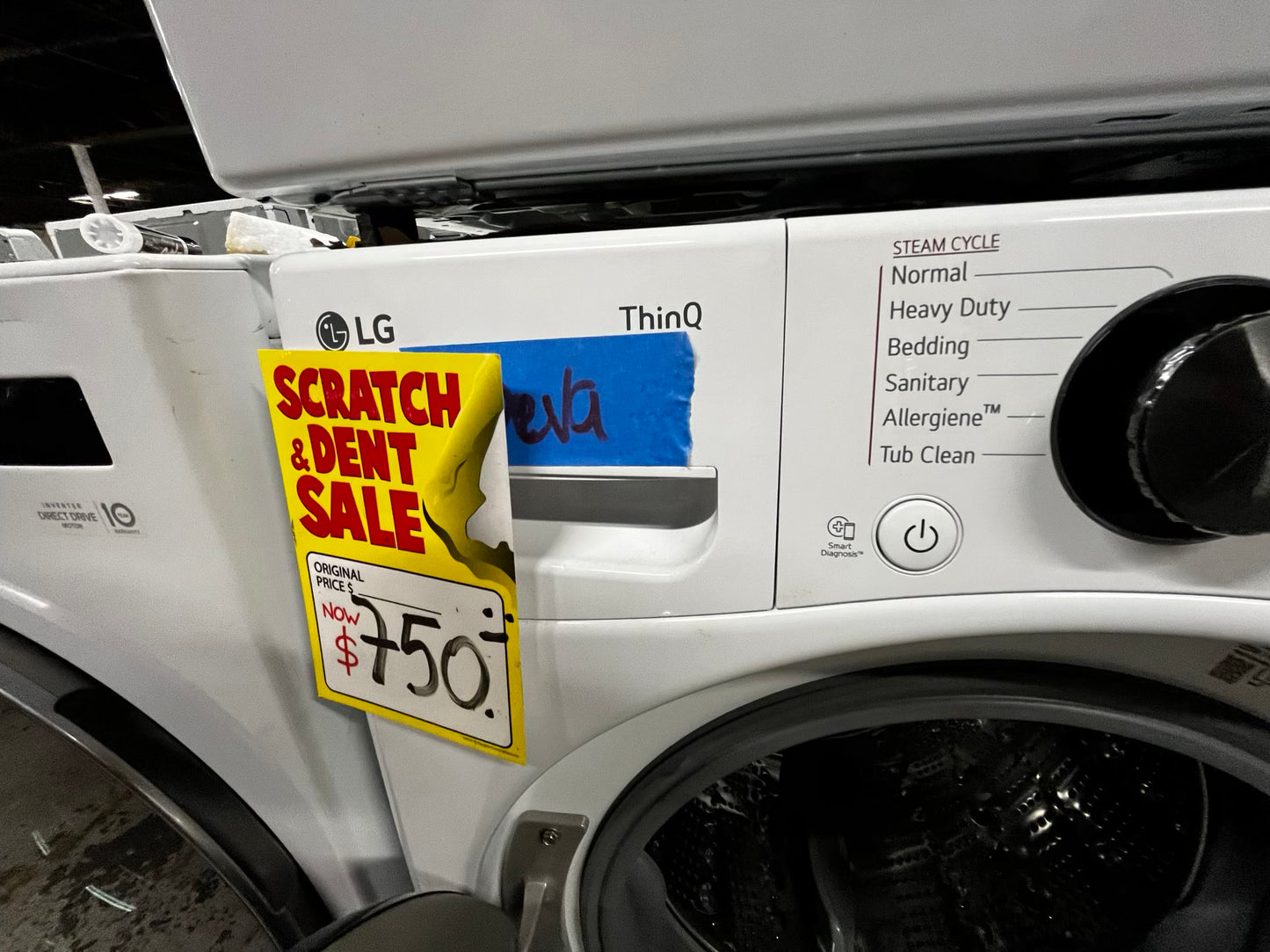 -Open Box 📦 Scratch & Dent 4.5 cu. ft. Ultra Large Capacity Front Load Washer - White WM4000HWA & 7.4 cu. ft. Large Capacity Front Load Electric Dryer - White DLEX4000W Set / stock number #WD7714AB