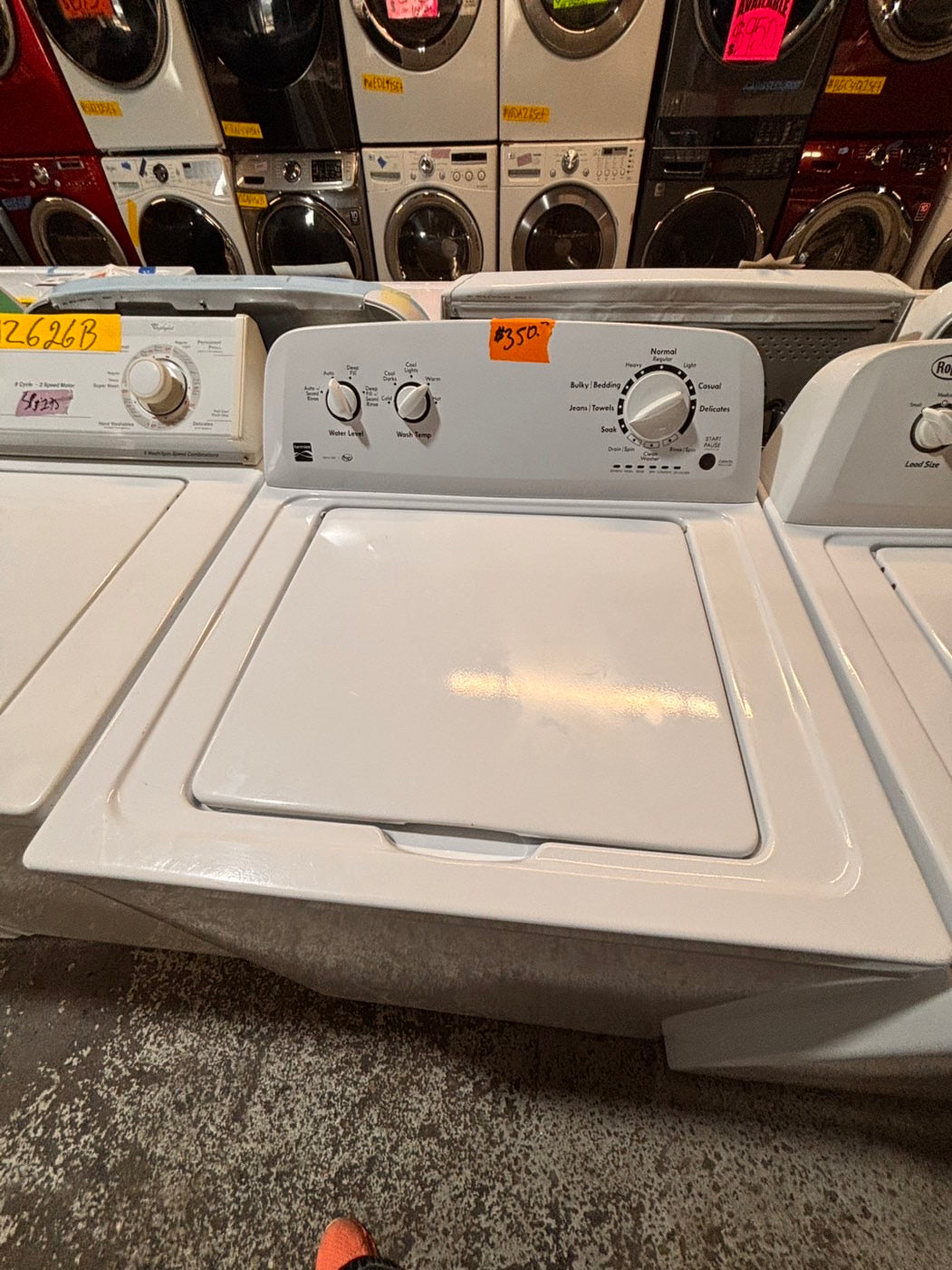 >*Kenmore Top load washing machine w agitator 27" in good condition,used like new -Refurbished #WTKV43B
