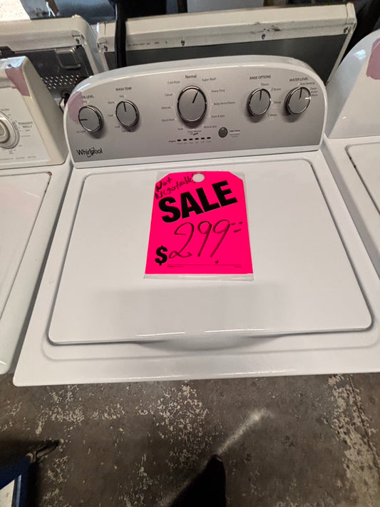 >Whirlpool Large capacity Top load washing machine w agitator 27" used-Refurbished #WHB23B