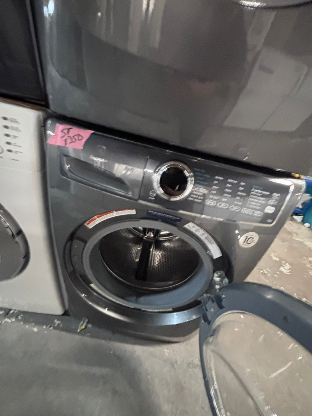 >* special 🔥Electrolux large capacity washer & dryer set electric 220v front load stackable or side by side - sensor dry in gray  #ELS6SET