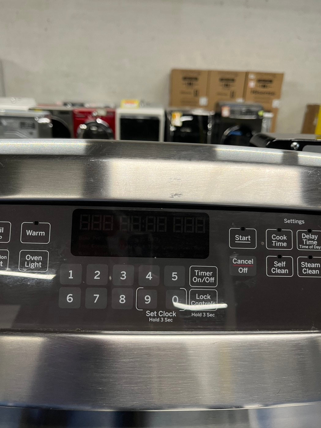 = GE Gas range convection oven 5 burner convection bake broil Hi/Lo self clean in stainless steel -used-Refurbished 30” #GE5TCB