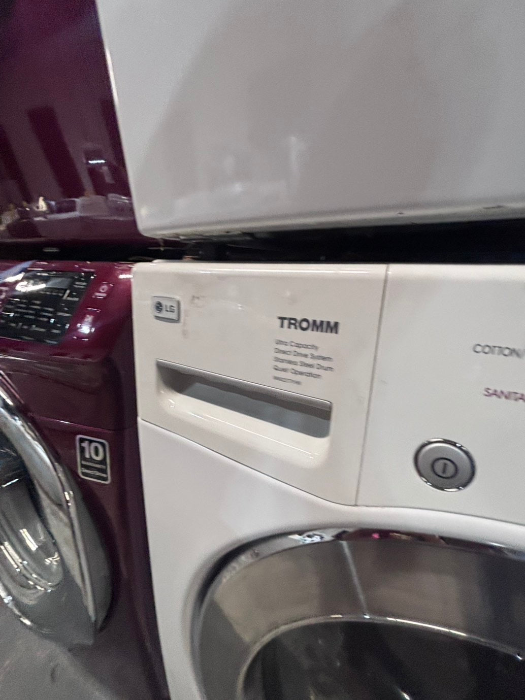 >*early July 4th special 🇺🇸LG washer & dryer set electric 220v front load stackable or side by side - sensor dry in white color #LG62BSET