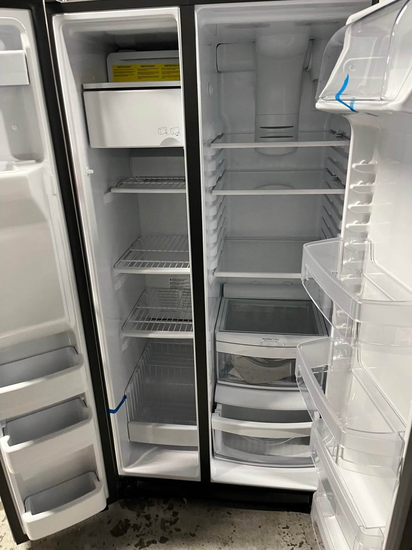 Open Box 📦 GE Side x Side Refrigerator stainless steel w/ice water dispenser  - Item number #RF631KB  36” in