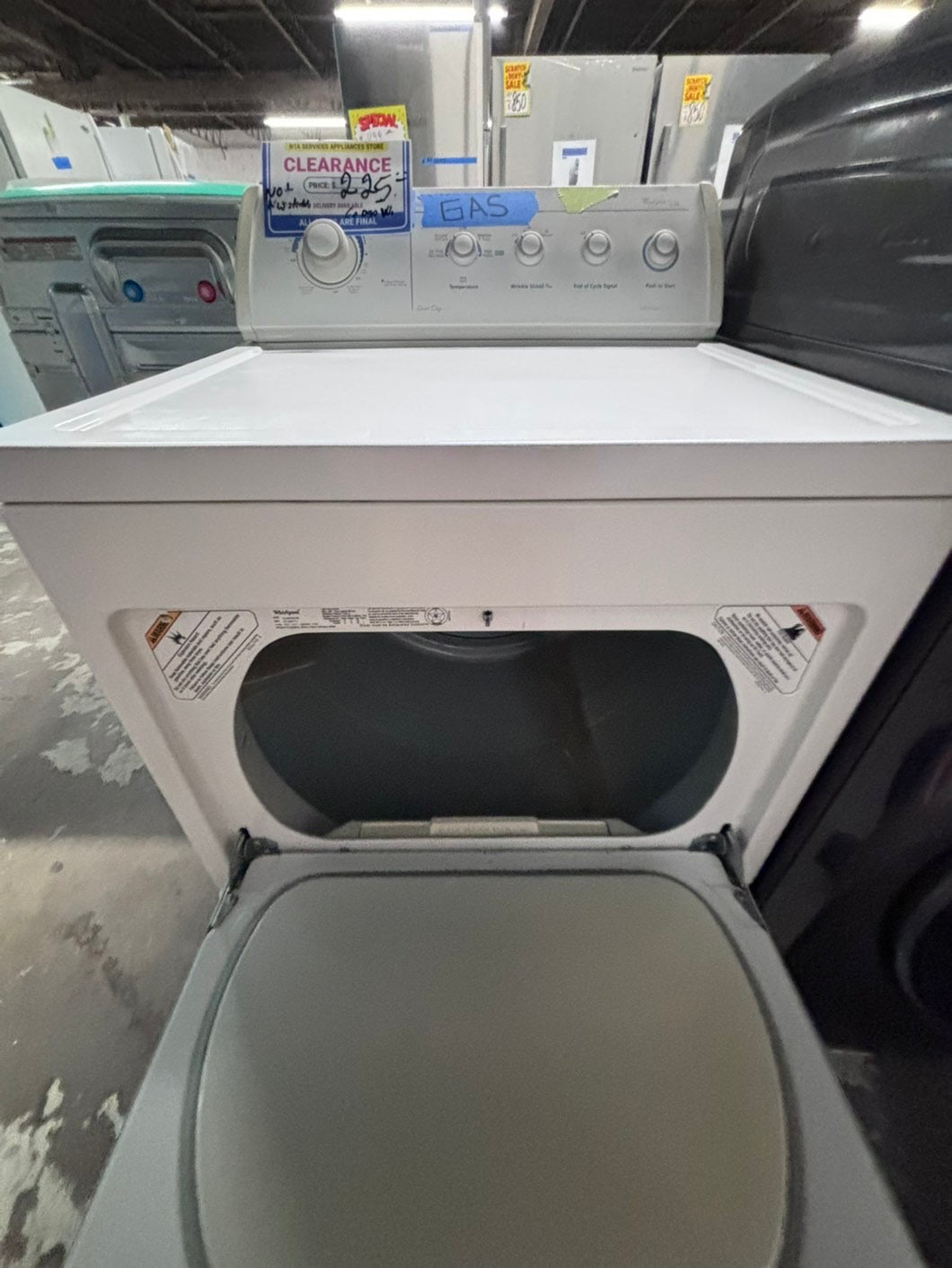 >on sale 💥Whirlpool gas top load regular dryer side x side large capacity #GDG34JB
