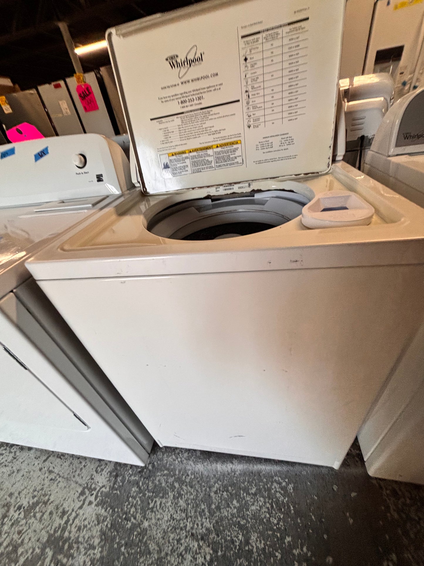 >Special 🎉🎈Whirlpool Top load washing machine w agitator 27" in good condition,used-Refurbished #WTX43B