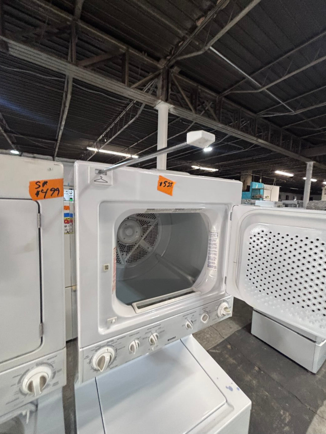 } Kenmore used-  refurbished stacked laundry center Electric 220v washer & dryer unit in white 27" #LC27D18B