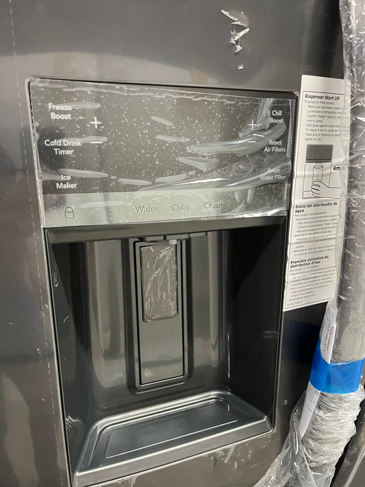 Open Box | scratch & dent Frigidaire Gallery refrigerator black stainless steel w/ice water dispenser 36" #RF838RB