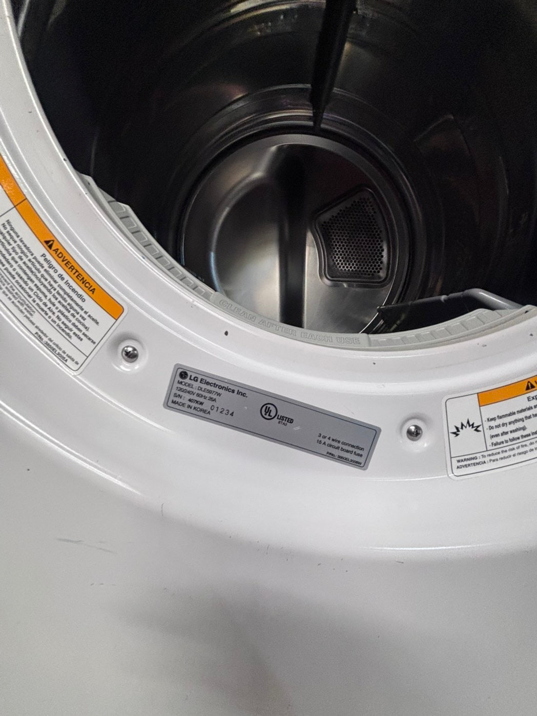 >*LG washer & dryer set electric 220v front load stackable or side by side - sensor dry in white #WDAZ6BSET