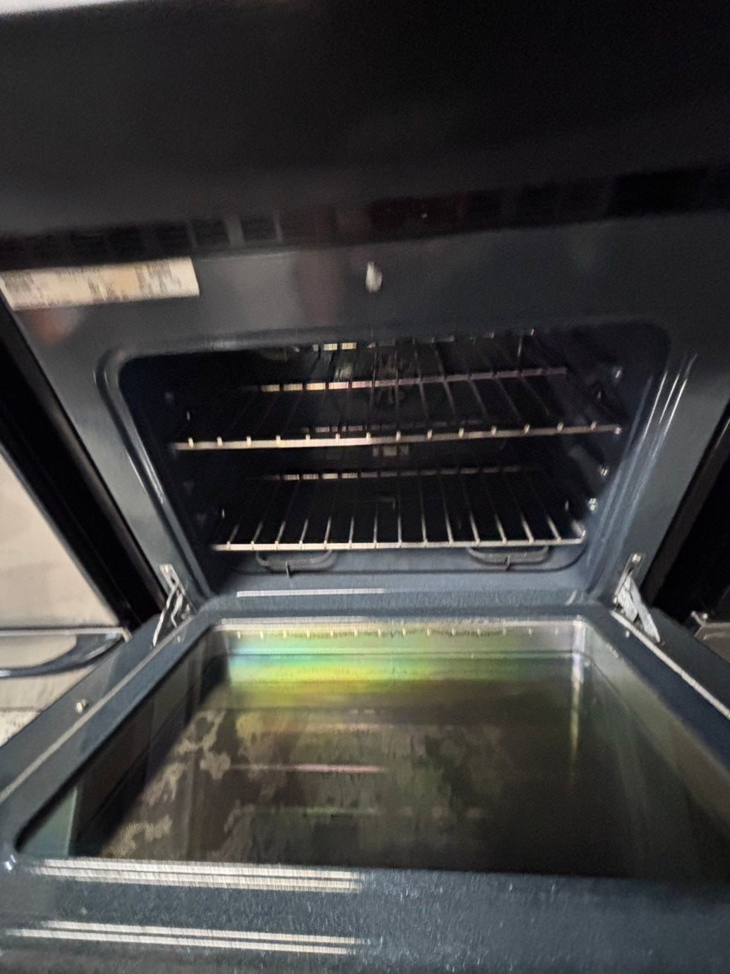 >*sale🔥Frigidaire slide in Glass top electric 220v range 5 burner warm zone bake broil self clean in stainless steel 30" used-Refurbished #ETT27B