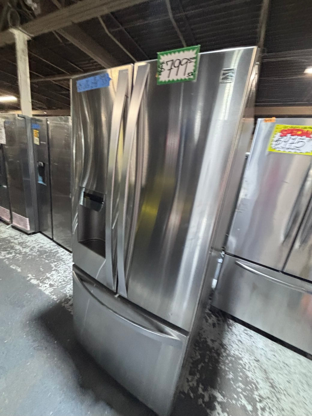 } Kenmore 33” x 68.1/2 h wide doors French door Refrigerator  w/ ice water dispenser inside #FDK33H38B