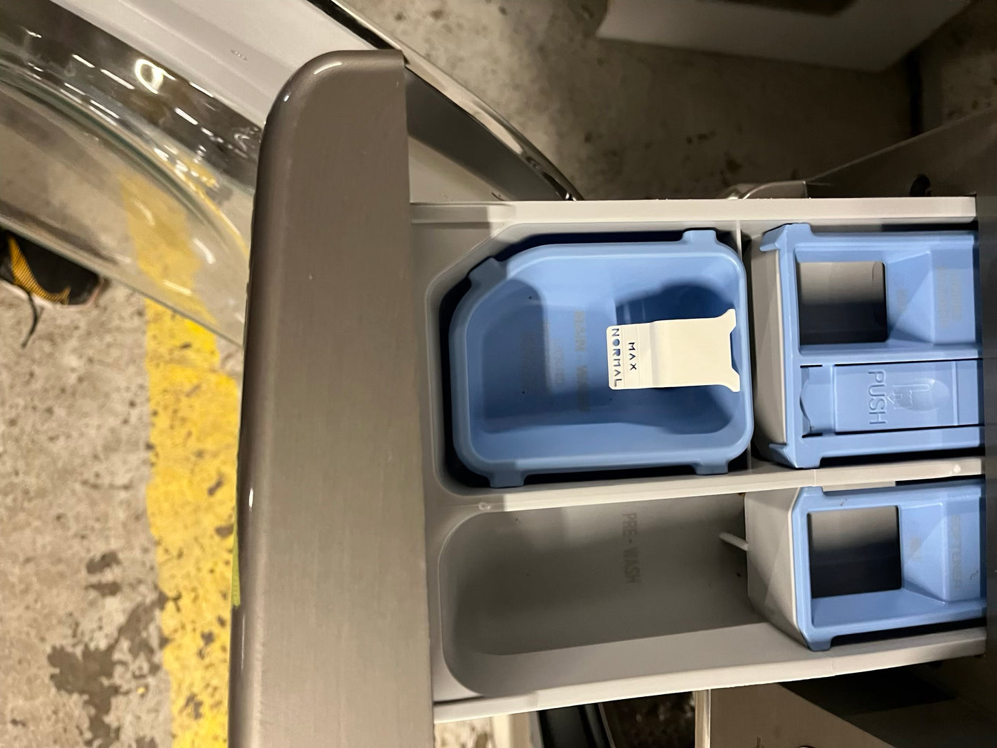 -LG washer & dryer set electric 220v front load jumbo size stackable stainless steel drum 29" #WD185VB Refurbished