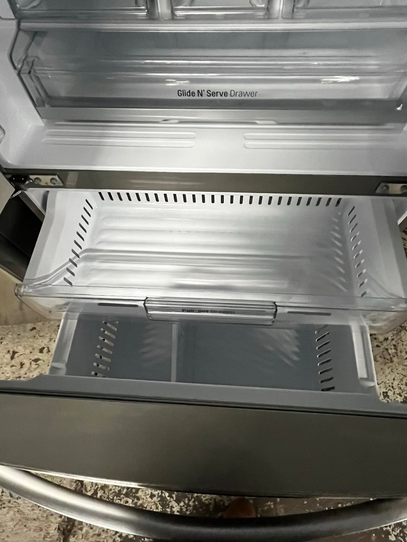 🎄 LG French door Refrigerator counter depth stainless steel w/ ice water dispenser 36" #RF79349B