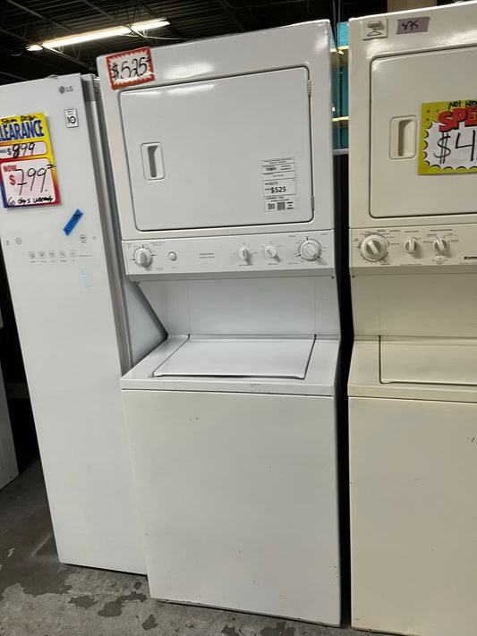 GE laundry center Electric 220v washer & dryer set 27" #LC597UB-TR