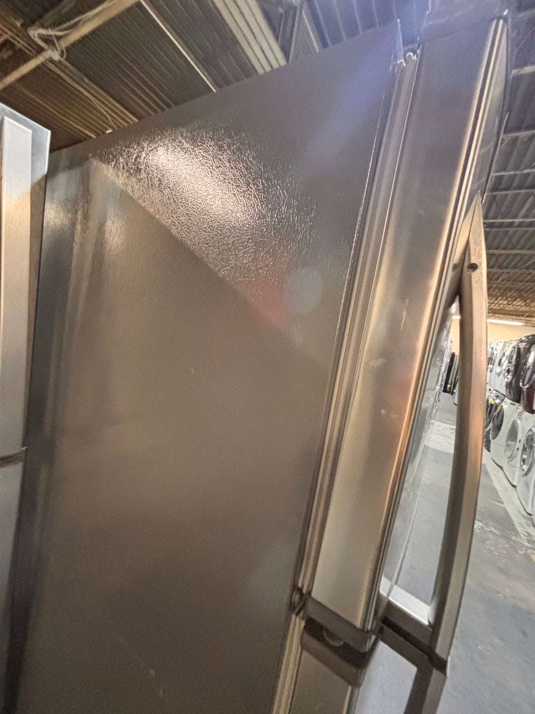 >*kenmore 33” Top freezer fridge   ,stainless steel. used-refurbished #RTKE91B