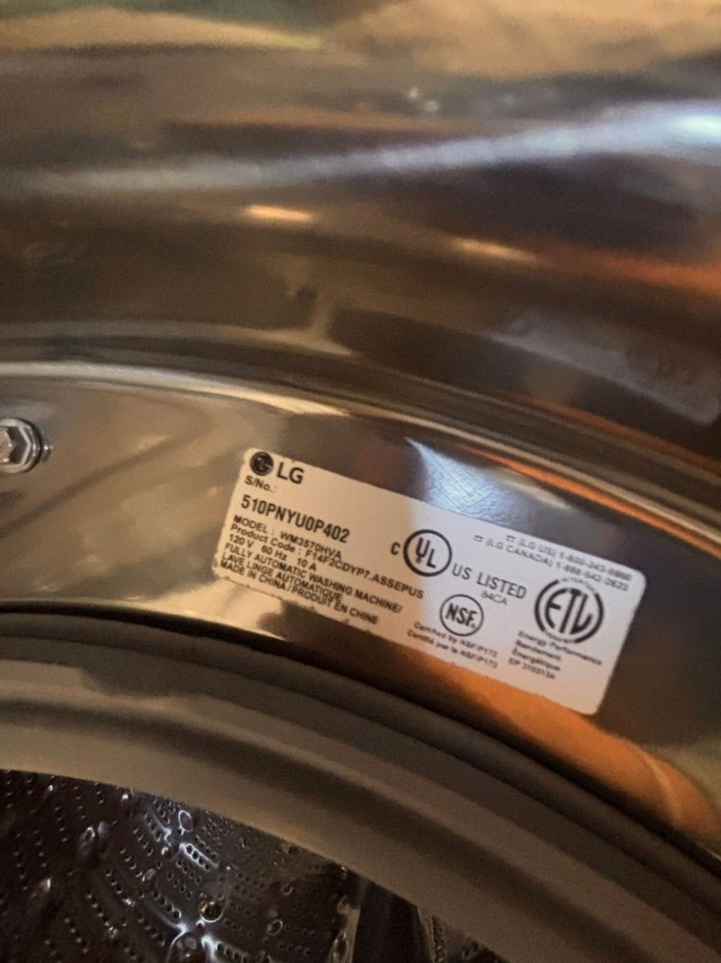 }}LG GAS  washer large capacity& dryer steam set front load stackable or side by side gray-silver 27” working 💯 with warranty !   used-Refurbished #LGSQ77SET