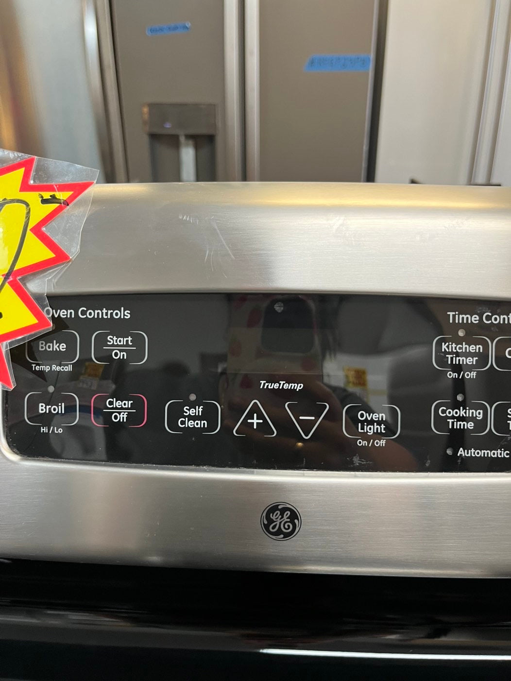 =GE Coil Top electric stove white bake broil 4 burner Self clean 30” stainless steel used-Refurbished #ELGE28NL