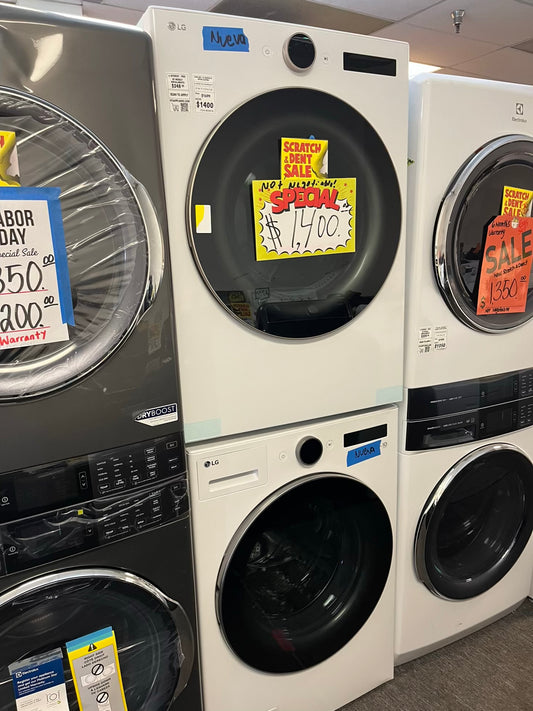 Open Box 📦 LG electric 220v washer & dryer set front load stackable #ED610L