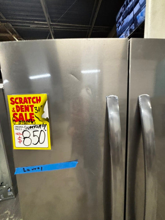 >frigidaire Open box 📦 New S/d 31.5 in. 18 cu. ft. Counter Depth French Door Refrigerator in Fingerprint-Resistant Stainless Look       #RFFG18LL