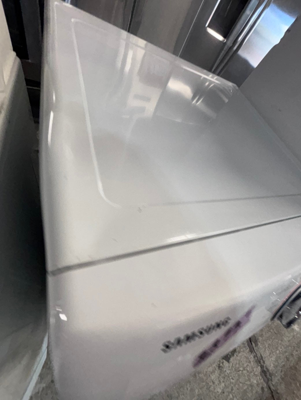 >*July 4th sale 🔥🇺🇸 samsung steam sensor Dry front load stackable electric 220v dryer in white  color used-refurbished 27" #DEQQ4NB