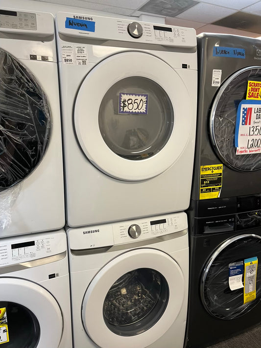 Open Box 📦 Samsung electric 220v dryer & used washer set front load stackable #ED612L