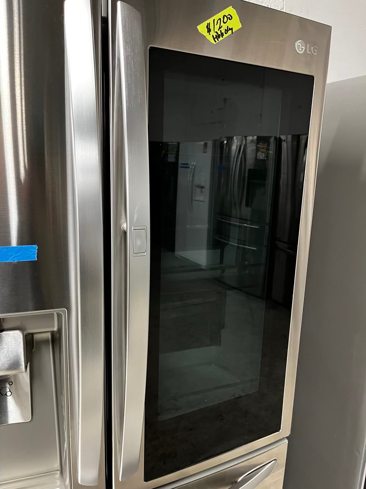 LG Four door Refrigerator stainless steel Showcase w/ ice water dispenser 36" counter-depth  #RF37479B