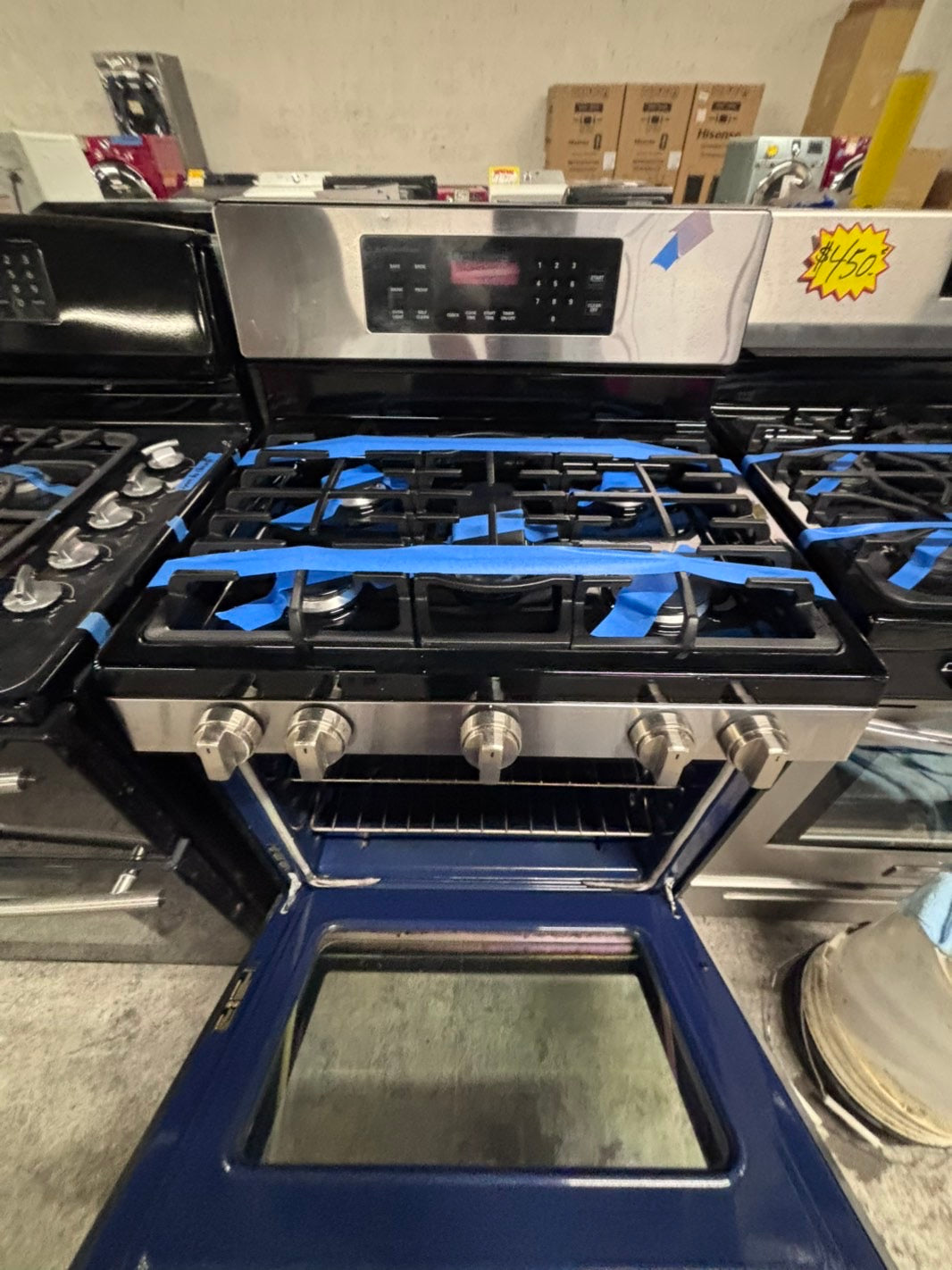 >LG convection oven Gas range 5 burner stainless steel bake broil  -used-Refurbished 30” #GR967B