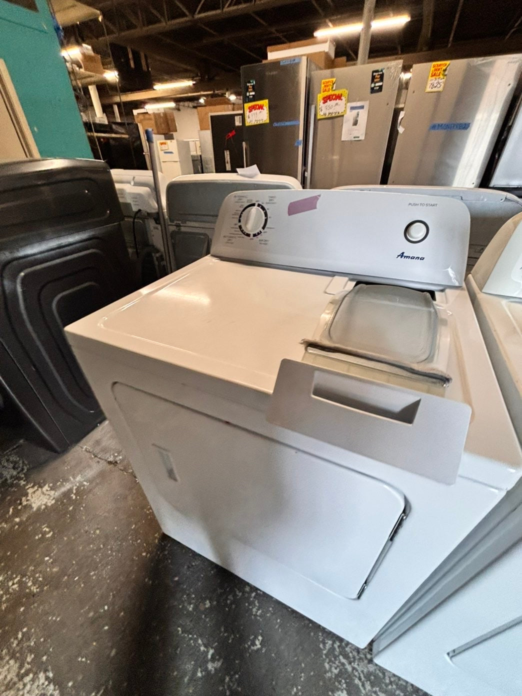 >Amana 29” large capacity electric dryer 220v side by side used-refurbished #AEDZ66B