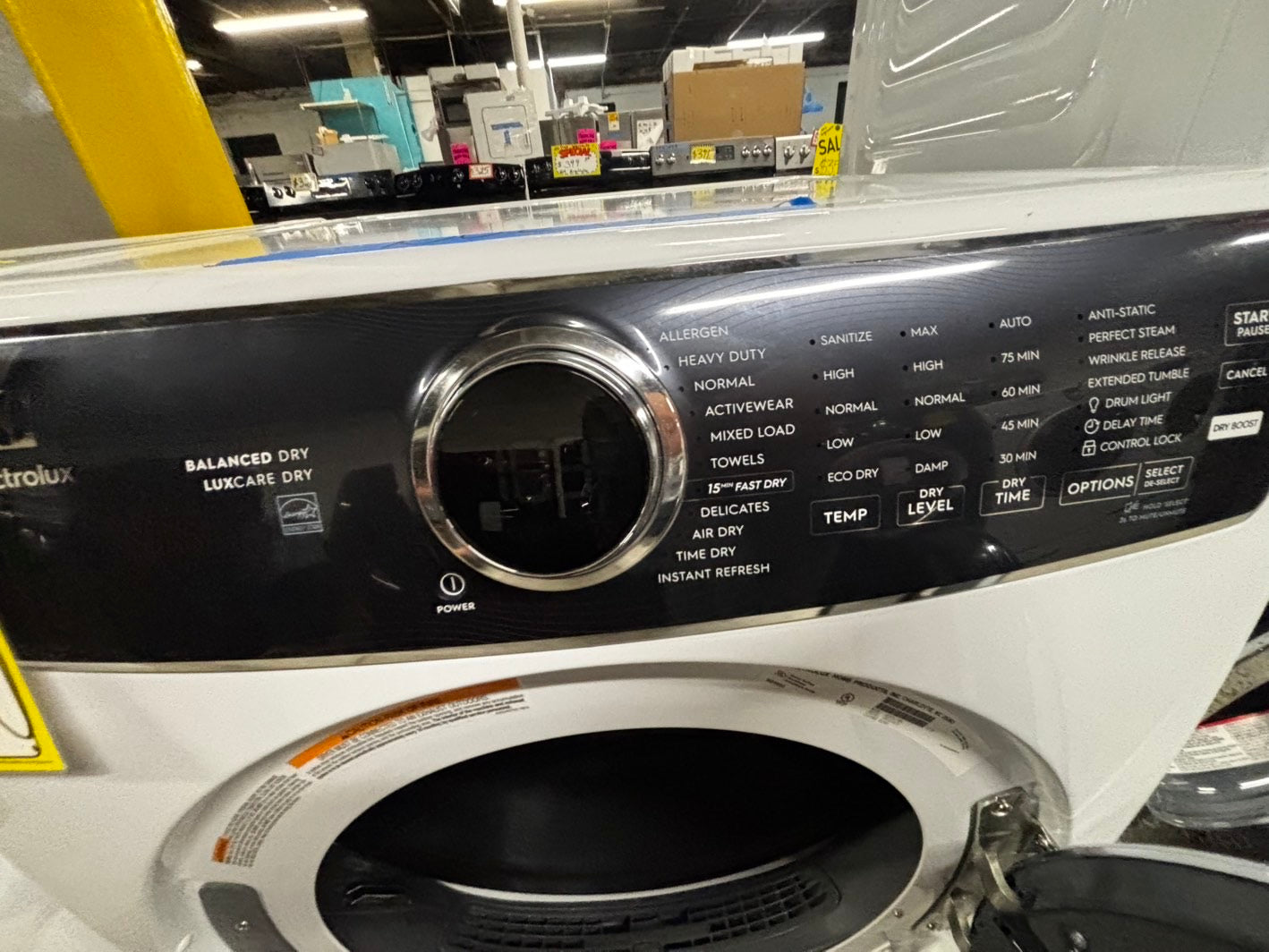 >Electrolux front load washer& dryer set large capacity energy start , steam   new scratch and dent #FLW77XB