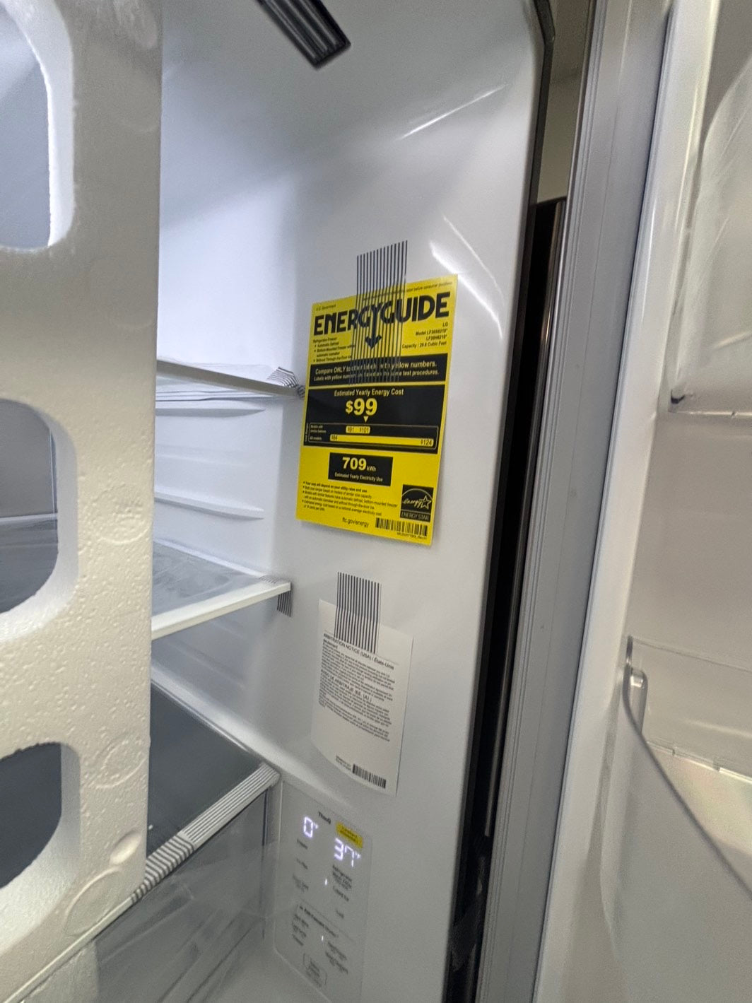 >new open box LG 30 Cu. Ft. Smart Standard-Depth MAX 4-Door French Door Refrigerator with Full-Convert Drawer
#RFLHZ4L  36” in