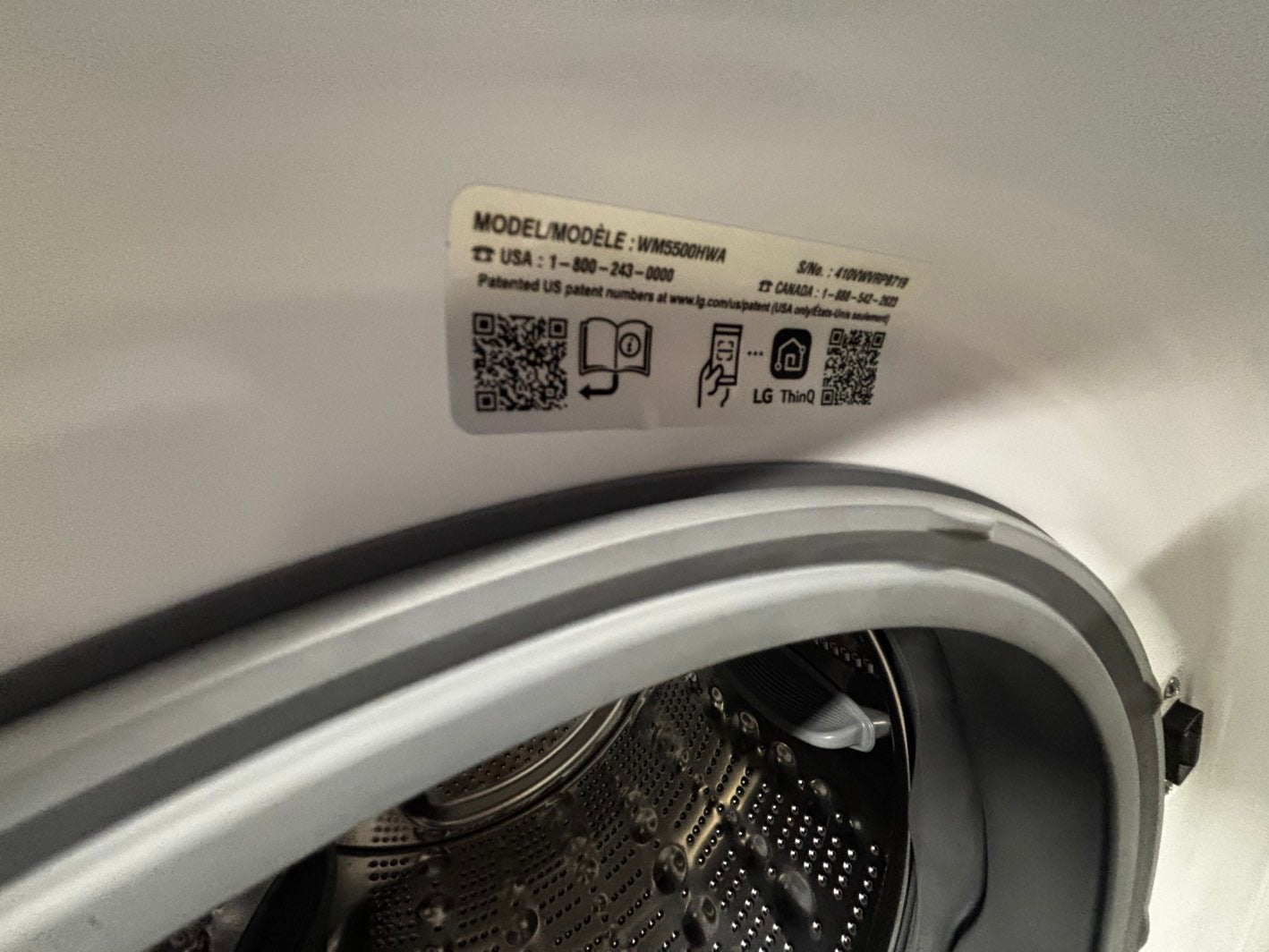 LG new scratch and dent  open box front load stackable washer white  27" #FW667L