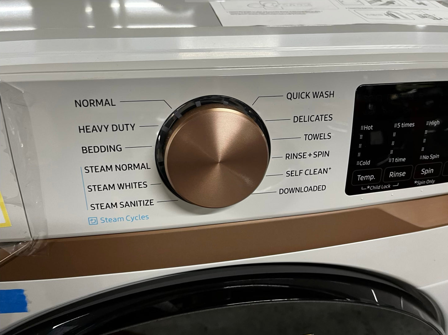 -Open Box 📦 Scratch & Dent Samsung 5 cu. ft. Extra Large Capacity Smart Front Load Washer in Ivory White with Super Speed Wash and Steam | stock number #WM315TB