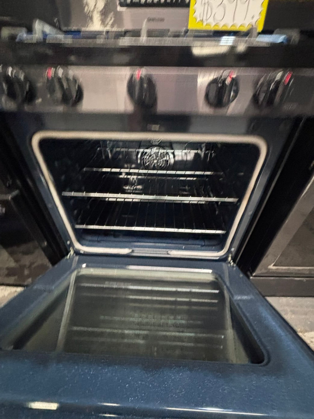 }sale🎈🔥samsung Gas range 5 burner convection oven bake ,broil Hi/Lo self clean in black stainless steel working 💯 with warranty ,used-Refurbished 30” #SB2216B
