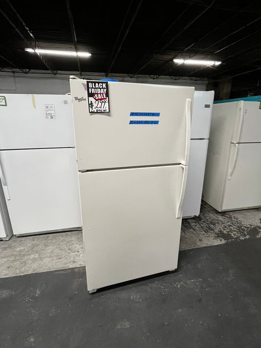 * 🎉 Black Friday ⚡️ Whirlpool top freezer refrigerator in off white no ice maker 28" #RF34774TB