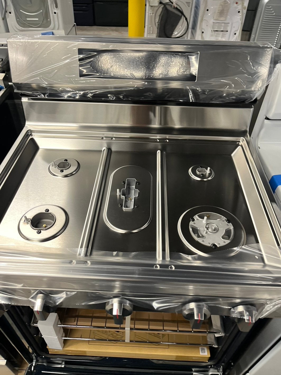 Open Box New Scratch&Dent Samsung - 6.0 Cu. Ft. Freestanding Gas Convection+ Range with WiFi and No-Preheat Air Fry - Stainless Steel #GRS60AB