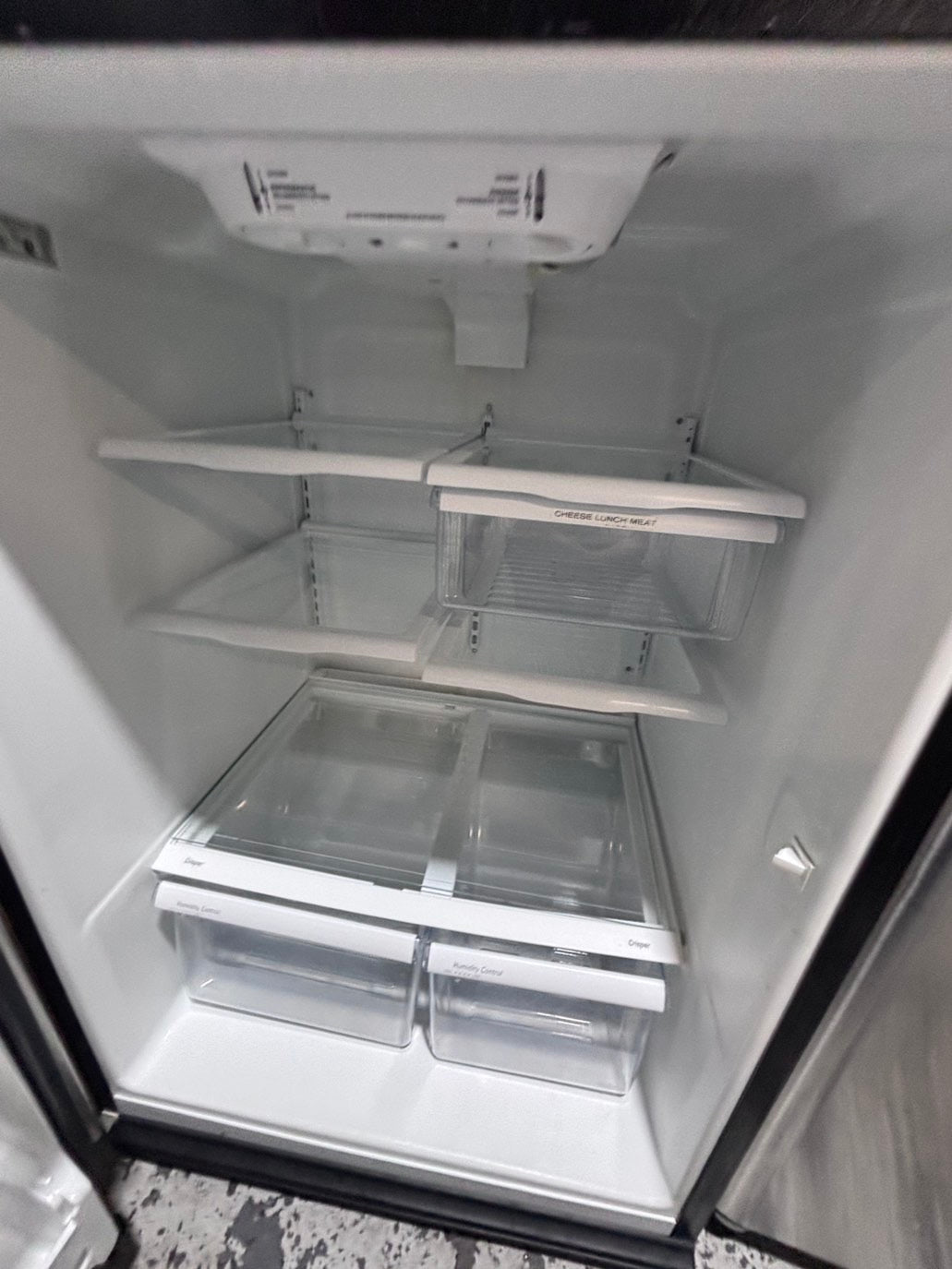 >*special🔥Whirlpool stainless steel top freezer refrigerator with ice maker inside used-refurbished 30" #RFT3SB