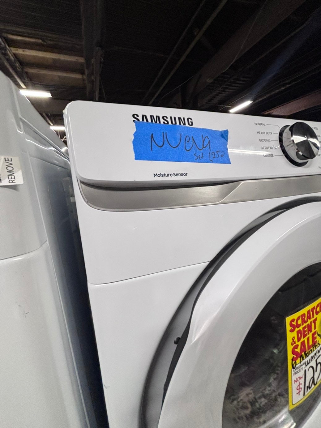 >>Open Box 📦 Scratch & Dent Samsung white front load washer & dryer electric set side by side or stackable #NSSWD13B