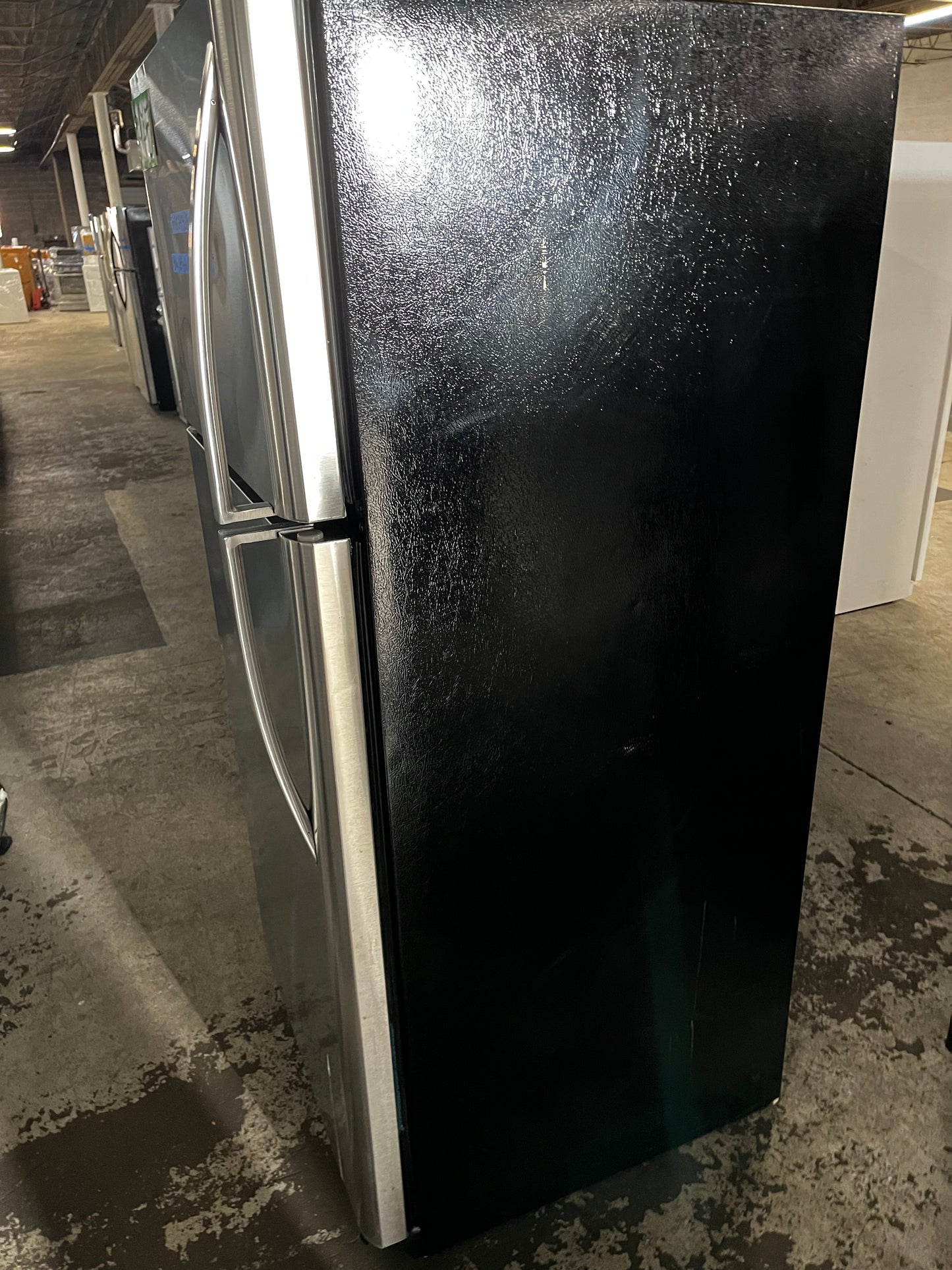 Kenmore top freezer refrigerator stainless steel  used refurbished 30” #RF7431B