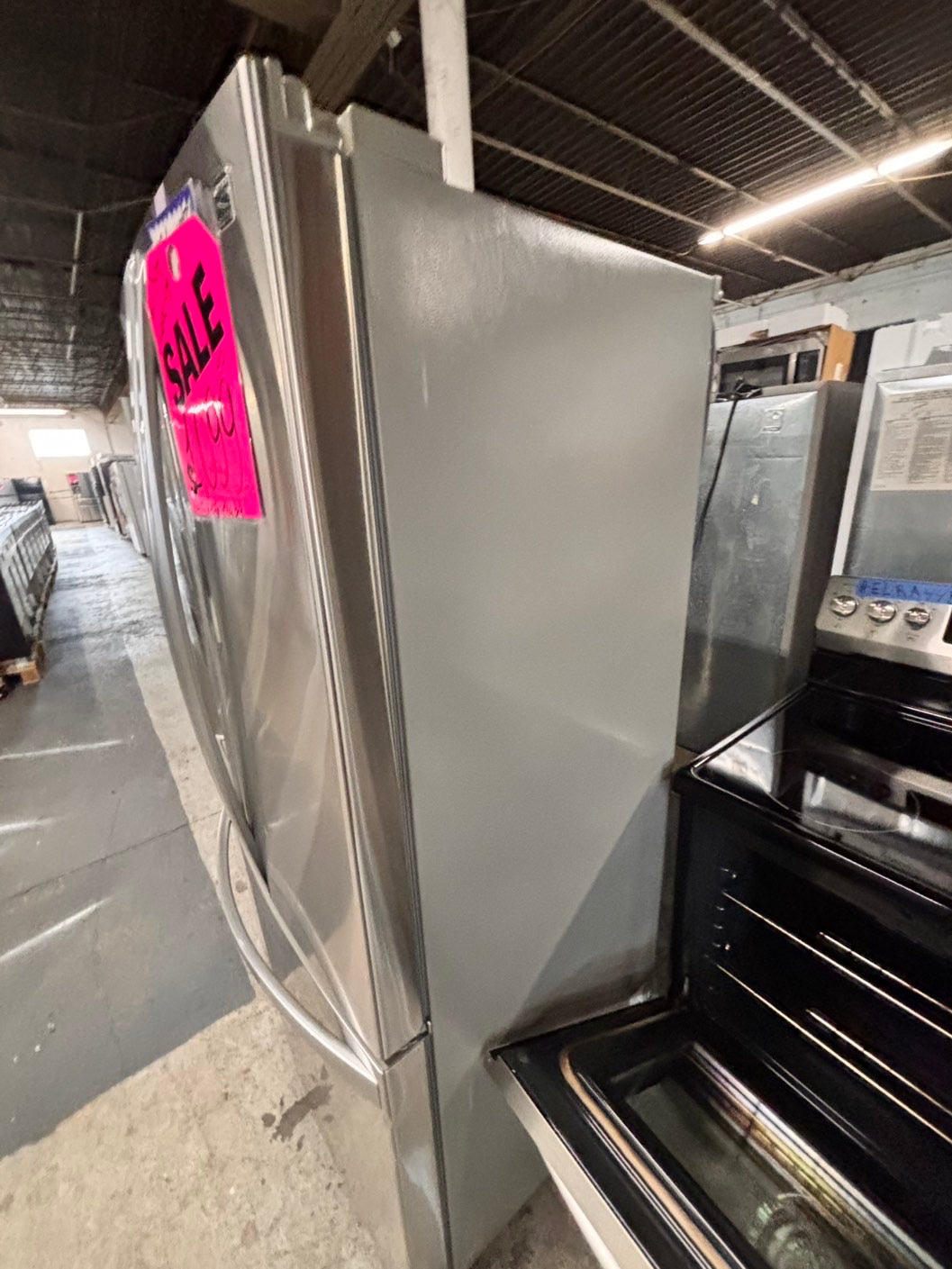 >sale🔥kenmore French door Refrigerator counter depth stainless steel w/ ice water dispenser great condition 36" used-refurbished #KVRC24B