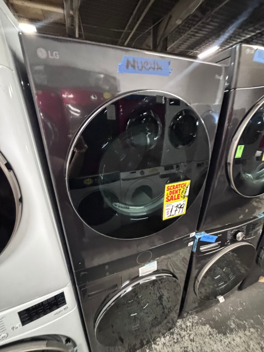 >*New Open Box 📦 LG  electric 27” wash-tower (washer & dryer) large capacity one unit staked GRAY #LGGWTWR27L