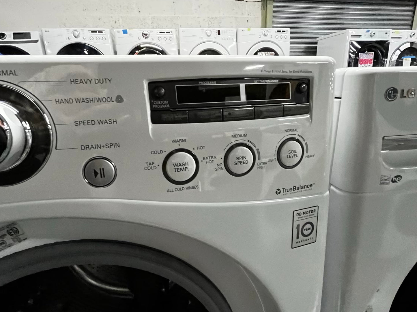 🎄Holiday Sale 🎁LG front load washer & dryer set GAS large capacity with pedestals stainless steel drum - in white 27” #WD85399B